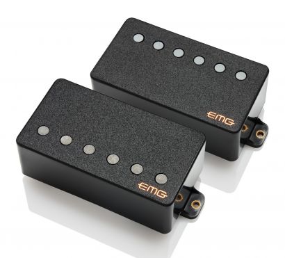 EMG 57/66 Guitar Pickup Set in Brushed Chrome with Zorro Sounds Custom Designed Instrument Cloth